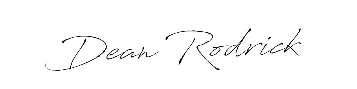 Design your own signature with our free online signature maker. With this signature software, you can create a handwritten (Antro_Vectra) signature for name Dean Rodrick. Dean Rodrick signature style 6 images and pictures png