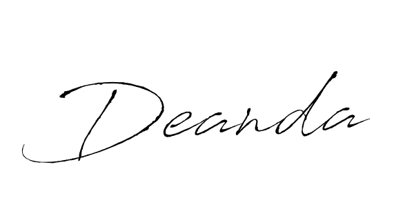 Create a beautiful signature design for name Deanda. With this signature (Antro_Vectra) fonts, you can make a handwritten signature for free. Deanda signature style 6 images and pictures png