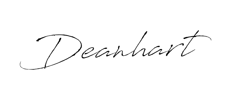 Use a signature maker to create a handwritten signature online. With this signature software, you can design (Antro_Vectra) your own signature for name Deanhart. Deanhart signature style 6 images and pictures png