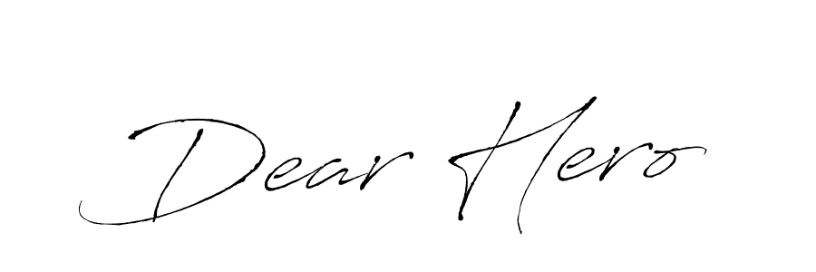 Make a beautiful signature design for name Dear Hero. With this signature (Antro_Vectra) style, you can create a handwritten signature for free. Dear Hero signature style 6 images and pictures png