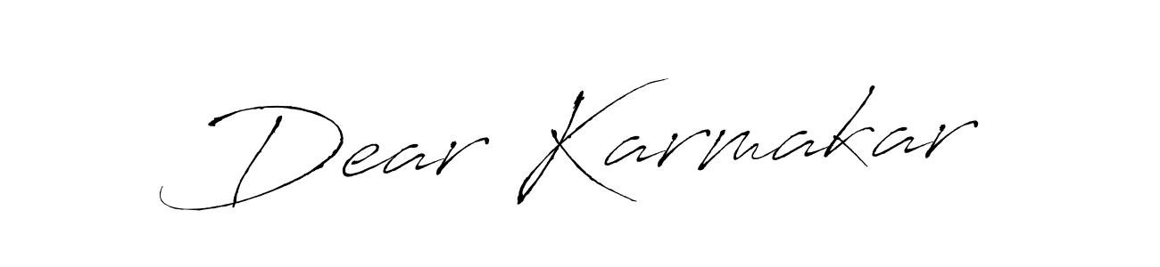 Make a beautiful signature design for name Dear Karmakar. With this signature (Antro_Vectra) style, you can create a handwritten signature for free. Dear Karmakar signature style 6 images and pictures png