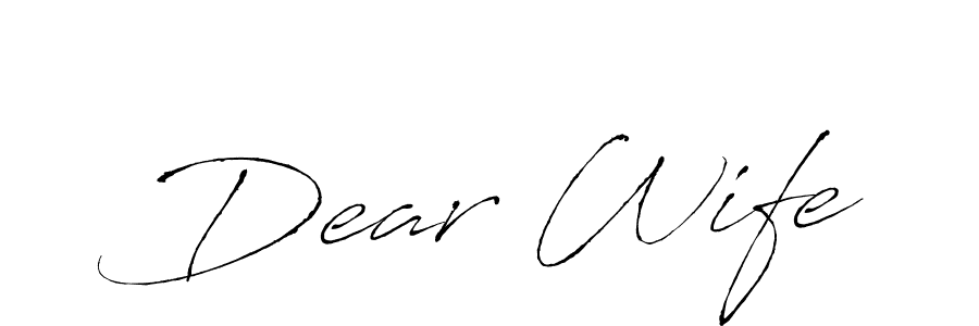 Create a beautiful signature design for name Dear Wife. With this signature (Antro_Vectra) fonts, you can make a handwritten signature for free. Dear Wife signature style 6 images and pictures png