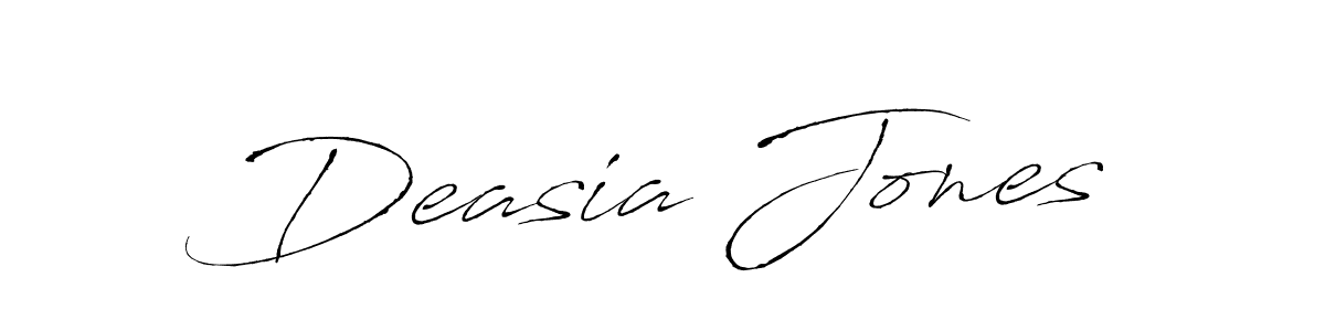 Create a beautiful signature design for name Deasia Jones. With this signature (Antro_Vectra) fonts, you can make a handwritten signature for free. Deasia Jones signature style 6 images and pictures png