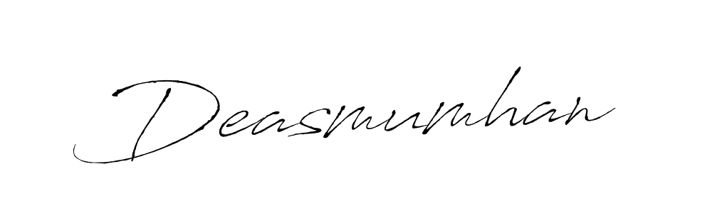 Use a signature maker to create a handwritten signature online. With this signature software, you can design (Antro_Vectra) your own signature for name Deasmumhan. Deasmumhan signature style 6 images and pictures png