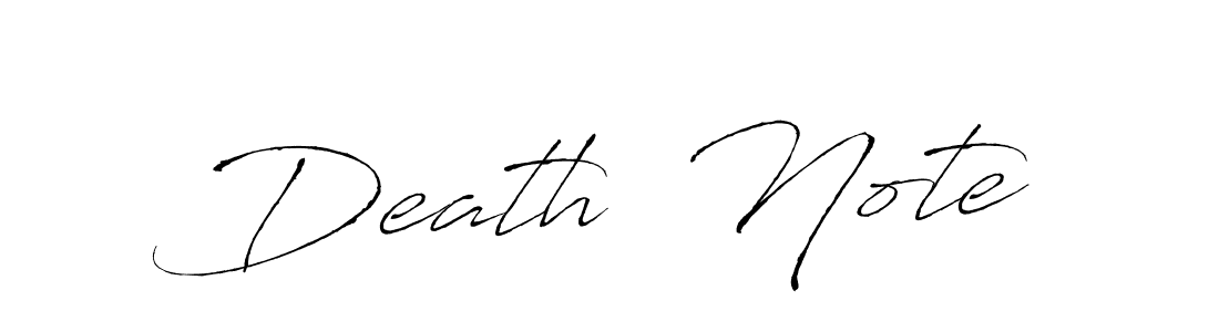 The best way (Antro_Vectra) to make a short signature is to pick only two or three words in your name. The name Death  Note include a total of six letters. For converting this name. Death  Note signature style 6 images and pictures png