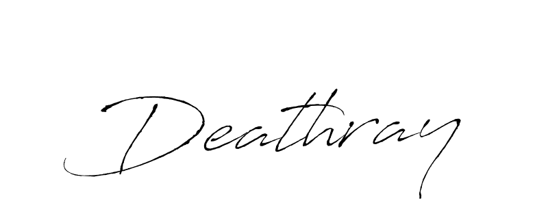 Design your own signature with our free online signature maker. With this signature software, you can create a handwritten (Antro_Vectra) signature for name Deathray. Deathray signature style 6 images and pictures png