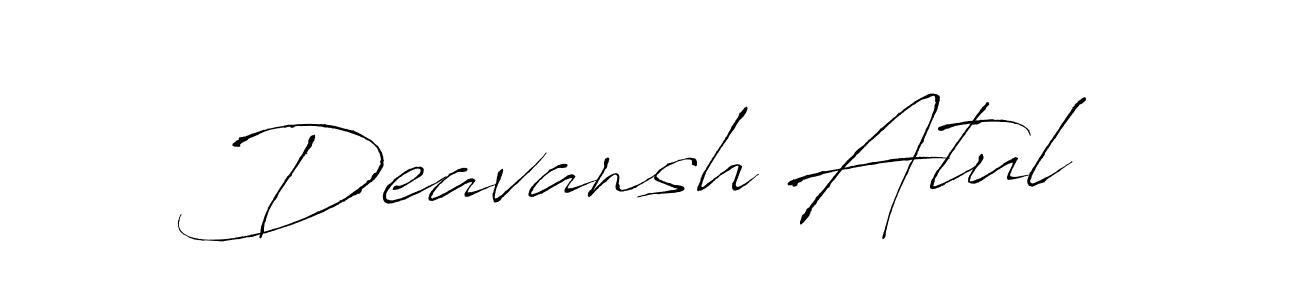 Deavansh Atul stylish signature style. Best Handwritten Sign (Antro_Vectra) for my name. Handwritten Signature Collection Ideas for my name Deavansh Atul. Deavansh Atul signature style 6 images and pictures png