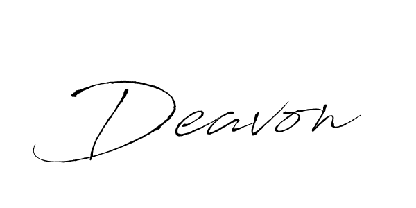 Make a beautiful signature design for name Deavon. With this signature (Antro_Vectra) style, you can create a handwritten signature for free. Deavon signature style 6 images and pictures png