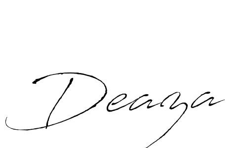 Deaza stylish signature style. Best Handwritten Sign (Antro_Vectra) for my name. Handwritten Signature Collection Ideas for my name Deaza. Deaza signature style 6 images and pictures png