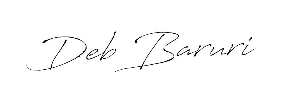 Create a beautiful signature design for name Deb Baruri. With this signature (Antro_Vectra) fonts, you can make a handwritten signature for free. Deb Baruri signature style 6 images and pictures png