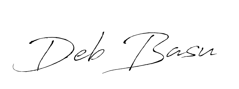How to make Deb Basu name signature. Use Antro_Vectra style for creating short signs online. This is the latest handwritten sign. Deb Basu signature style 6 images and pictures png