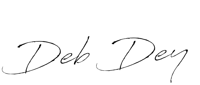 Design your own signature with our free online signature maker. With this signature software, you can create a handwritten (Antro_Vectra) signature for name Deb Dey. Deb Dey signature style 6 images and pictures png