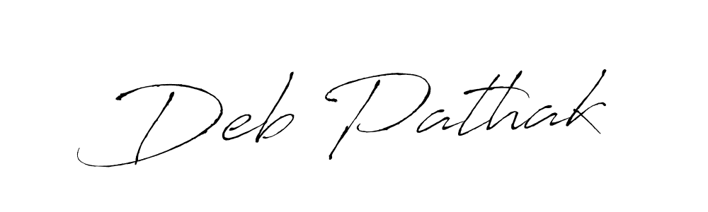 How to make Deb Pathak name signature. Use Antro_Vectra style for creating short signs online. This is the latest handwritten sign. Deb Pathak signature style 6 images and pictures png