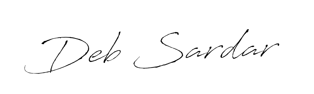 Make a beautiful signature design for name Deb Sardar. With this signature (Antro_Vectra) style, you can create a handwritten signature for free. Deb Sardar signature style 6 images and pictures png