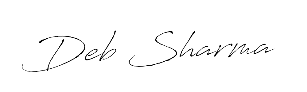 Make a beautiful signature design for name Deb Sharma. With this signature (Antro_Vectra) style, you can create a handwritten signature for free. Deb Sharma signature style 6 images and pictures png