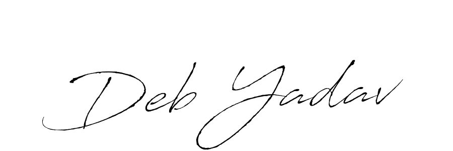 How to make Deb Yadav signature? Antro_Vectra is a professional autograph style. Create handwritten signature for Deb Yadav name. Deb Yadav signature style 6 images and pictures png