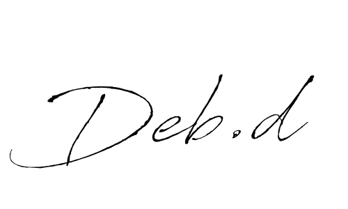 Once you've used our free online signature maker to create your best signature Antro_Vectra style, it's time to enjoy all of the benefits that Deb.d name signing documents. Deb.d signature style 6 images and pictures png