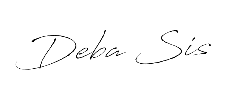 The best way (Antro_Vectra) to make a short signature is to pick only two or three words in your name. The name Deba Sis include a total of six letters. For converting this name. Deba Sis signature style 6 images and pictures png