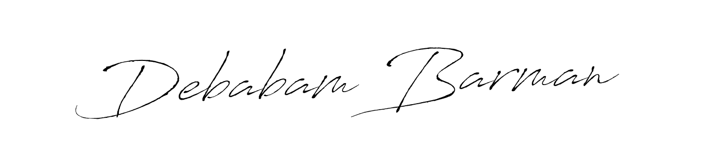 Design your own signature with our free online signature maker. With this signature software, you can create a handwritten (Antro_Vectra) signature for name Debabam Barman. Debabam Barman signature style 6 images and pictures png