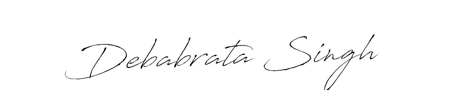 How to make Debabrata Singh name signature. Use Antro_Vectra style for creating short signs online. This is the latest handwritten sign. Debabrata Singh signature style 6 images and pictures png