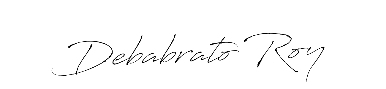 The best way (Antro_Vectra) to make a short signature is to pick only two or three words in your name. The name Debabrato Roy include a total of six letters. For converting this name. Debabrato Roy signature style 6 images and pictures png