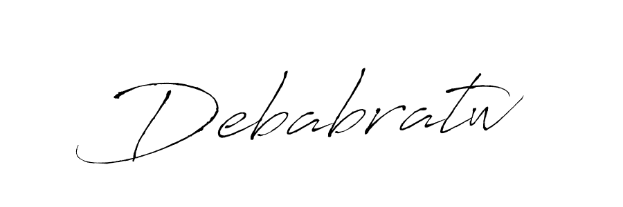 Make a beautiful signature design for name Debabratw. With this signature (Antro_Vectra) style, you can create a handwritten signature for free. Debabratw signature style 6 images and pictures png