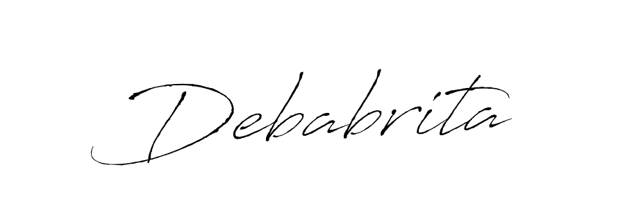 Use a signature maker to create a handwritten signature online. With this signature software, you can design (Antro_Vectra) your own signature for name Debabrita. Debabrita signature style 6 images and pictures png