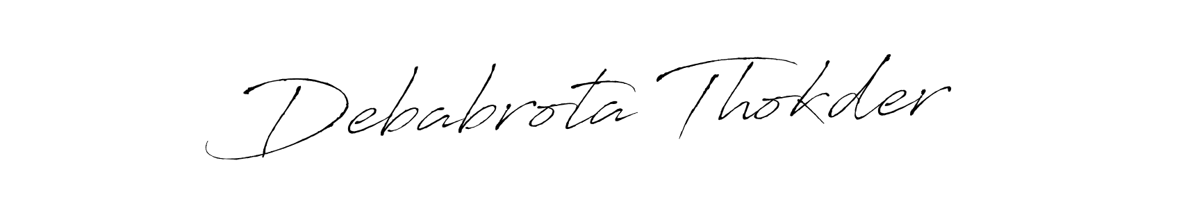 You should practise on your own different ways (Antro_Vectra) to write your name (Debabrota Thokder) in signature. don't let someone else do it for you. Debabrota Thokder signature style 6 images and pictures png