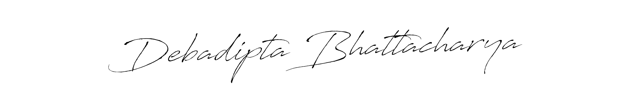 How to make Debadipta Bhattacharya signature? Antro_Vectra is a professional autograph style. Create handwritten signature for Debadipta Bhattacharya name. Debadipta Bhattacharya signature style 6 images and pictures png