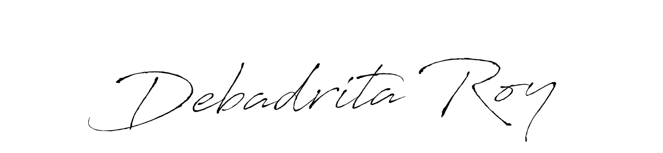 How to make Debadrita Roy name signature. Use Antro_Vectra style for creating short signs online. This is the latest handwritten sign. Debadrita Roy signature style 6 images and pictures png