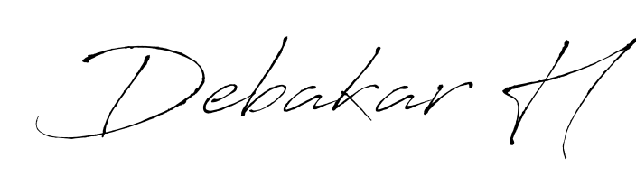 Use a signature maker to create a handwritten signature online. With this signature software, you can design (Antro_Vectra) your own signature for name Debakar H. Debakar H signature style 6 images and pictures png