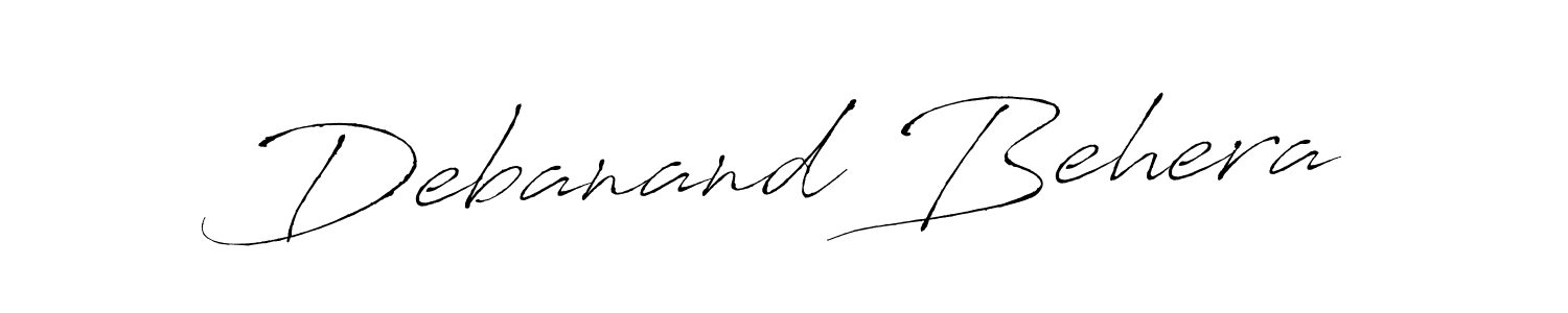 Design your own signature with our free online signature maker. With this signature software, you can create a handwritten (Antro_Vectra) signature for name Debanand Behera. Debanand Behera signature style 6 images and pictures png