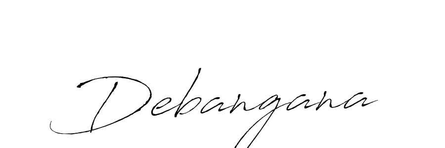 Debangana stylish signature style. Best Handwritten Sign (Antro_Vectra) for my name. Handwritten Signature Collection Ideas for my name Debangana. Debangana signature style 6 images and pictures png