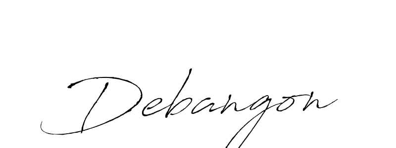 How to make Debangon signature? Antro_Vectra is a professional autograph style. Create handwritten signature for Debangon name. Debangon signature style 6 images and pictures png