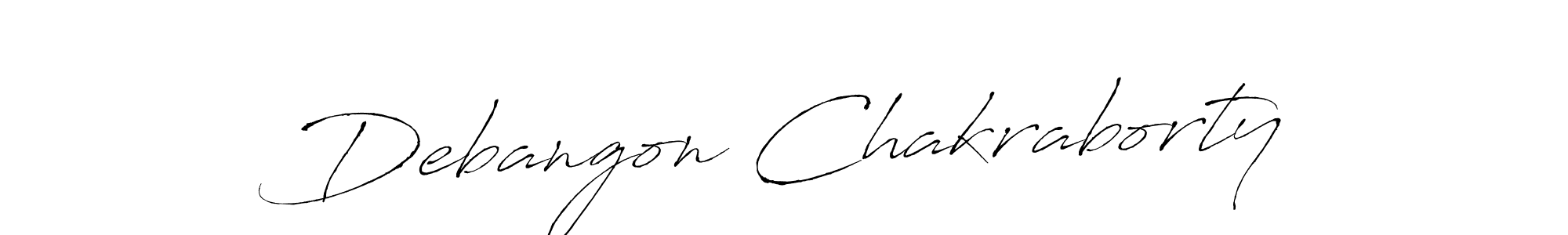 Make a beautiful signature design for name Debangon Chakraborty. With this signature (Antro_Vectra) style, you can create a handwritten signature for free. Debangon Chakraborty signature style 6 images and pictures png