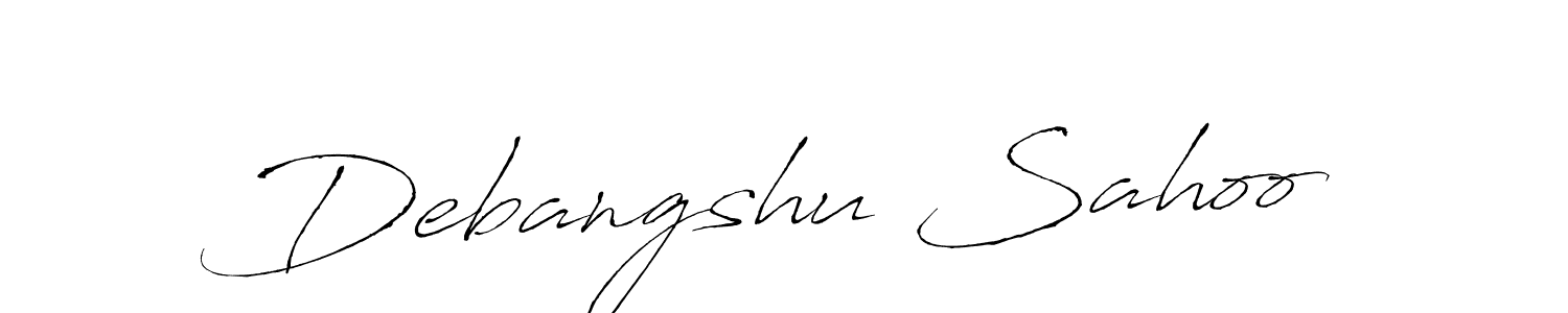 Create a beautiful signature design for name Debangshu Sahoo. With this signature (Antro_Vectra) fonts, you can make a handwritten signature for free. Debangshu Sahoo signature style 6 images and pictures png