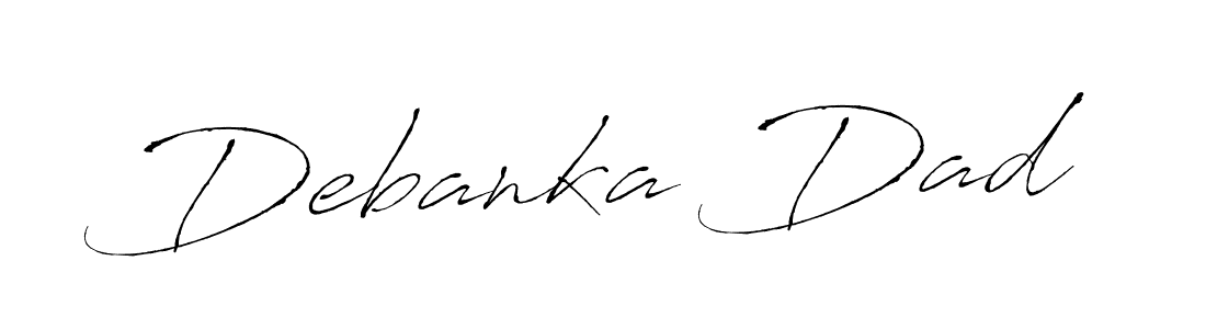 Antro_Vectra is a professional signature style that is perfect for those who want to add a touch of class to their signature. It is also a great choice for those who want to make their signature more unique. Get Debanka Dad name to fancy signature for free. Debanka Dad signature style 6 images and pictures png