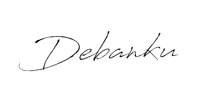 Antro_Vectra is a professional signature style that is perfect for those who want to add a touch of class to their signature. It is also a great choice for those who want to make their signature more unique. Get Debanku name to fancy signature for free. Debanku signature style 6 images and pictures png