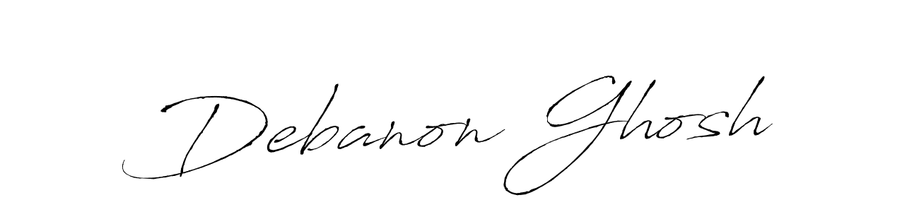 Debanon Ghosh stylish signature style. Best Handwritten Sign (Antro_Vectra) for my name. Handwritten Signature Collection Ideas for my name Debanon Ghosh. Debanon Ghosh signature style 6 images and pictures png