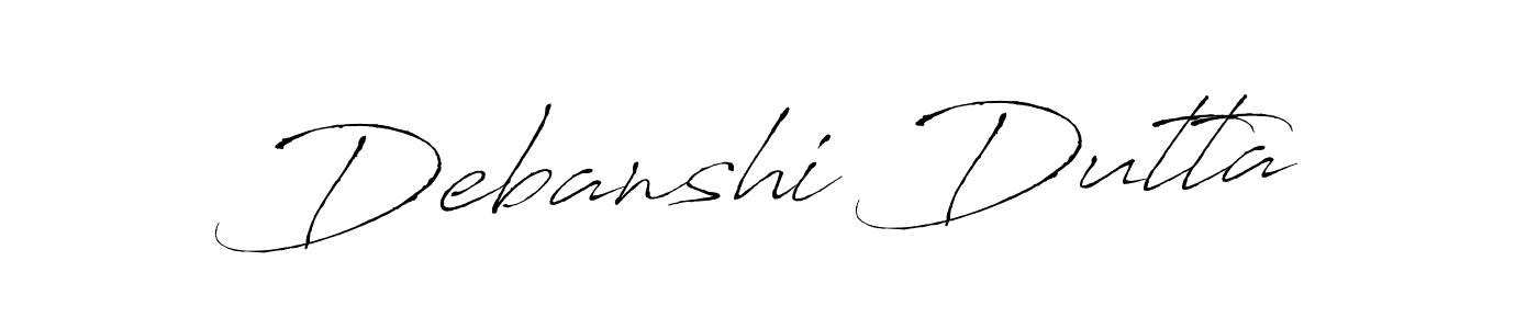 Make a beautiful signature design for name Debanshi Dutta. With this signature (Antro_Vectra) style, you can create a handwritten signature for free. Debanshi Dutta signature style 6 images and pictures png