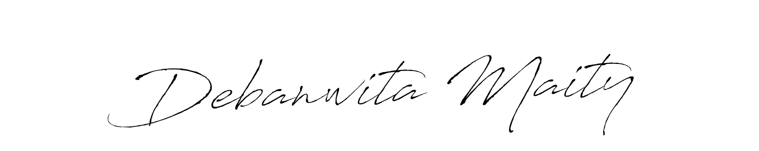 The best way (Antro_Vectra) to make a short signature is to pick only two or three words in your name. The name Debanwita Maity include a total of six letters. For converting this name. Debanwita Maity signature style 6 images and pictures png