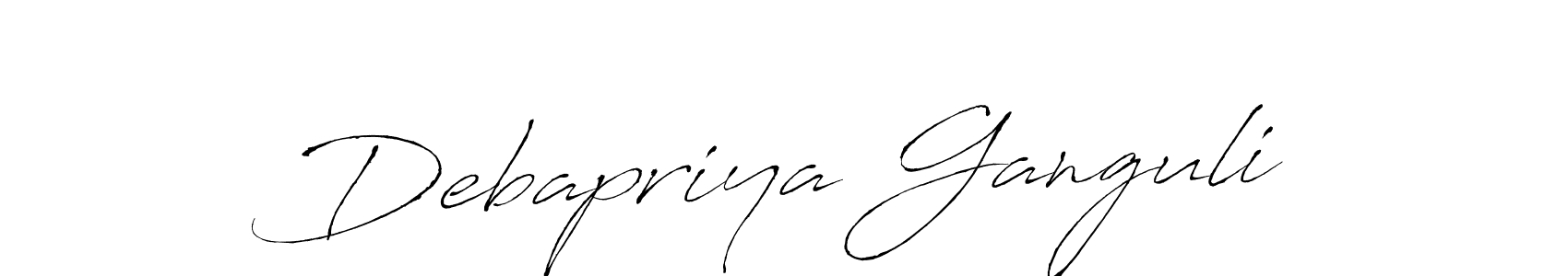 Design your own signature with our free online signature maker. With this signature software, you can create a handwritten (Antro_Vectra) signature for name Debapriya Ganguli. Debapriya Ganguli signature style 6 images and pictures png