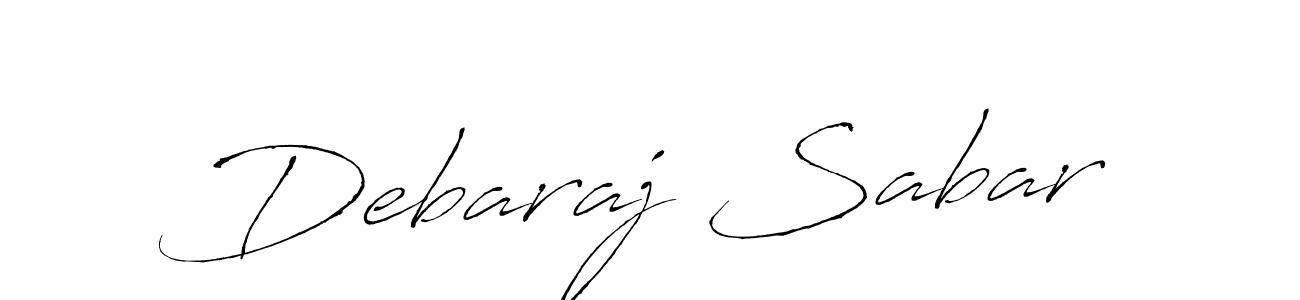 How to make Debaraj Sabar name signature. Use Antro_Vectra style for creating short signs online. This is the latest handwritten sign. Debaraj Sabar signature style 6 images and pictures png