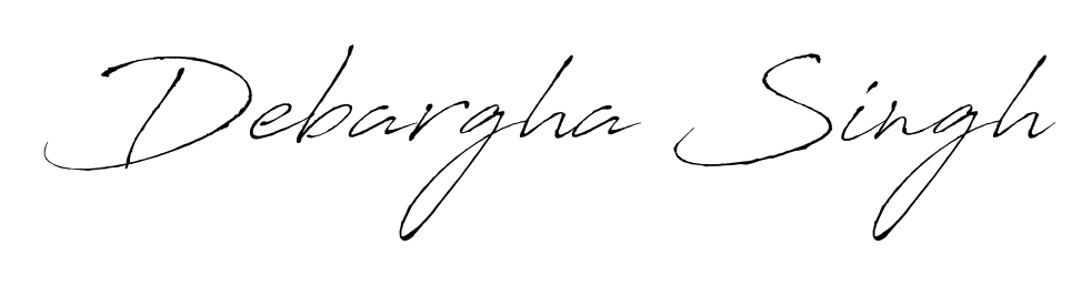 Personalize your online presence with Debargha Singh signature rendered in elegant Antro_Vectra font. Great for website footers and blogs. Debargha Singh signature style 6 images and pictures png