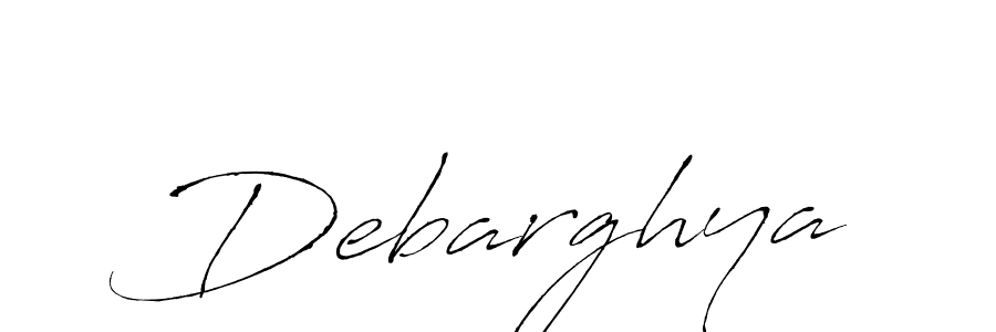 How to make Debarghya signature? Antro_Vectra is a professional autograph style. Create handwritten signature for Debarghya name. Debarghya signature style 6 images and pictures png