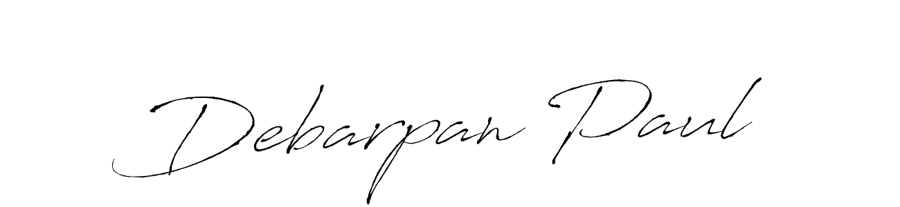 Make a beautiful signature design for name Debarpan Paul. With this signature (Antro_Vectra) style, you can create a handwritten signature for free. Debarpan Paul signature style 6 images and pictures png