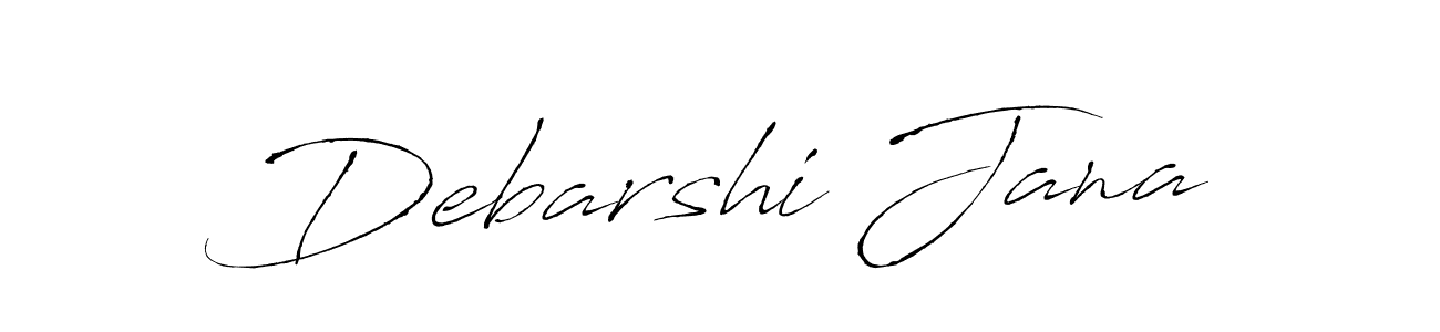 The best way (Antro_Vectra) to make a short signature is to pick only two or three words in your name. The name Debarshi Jana include a total of six letters. For converting this name. Debarshi Jana signature style 6 images and pictures png