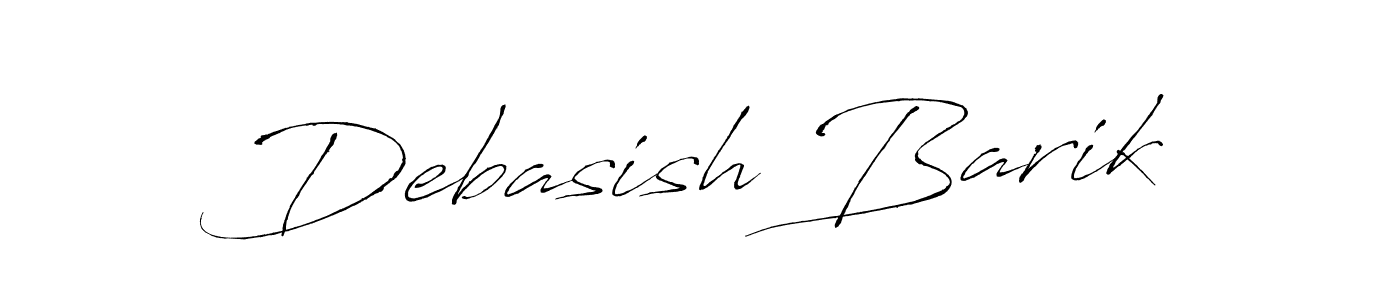 Design your own signature with our free online signature maker. With this signature software, you can create a handwritten (Antro_Vectra) signature for name Debasish Barik. Debasish Barik signature style 6 images and pictures png