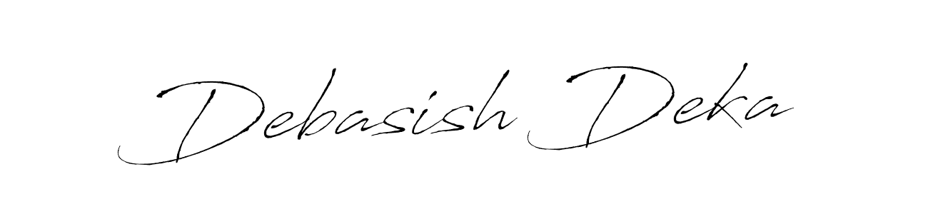 Make a beautiful signature design for name Debasish Deka. With this signature (Antro_Vectra) style, you can create a handwritten signature for free. Debasish Deka signature style 6 images and pictures png