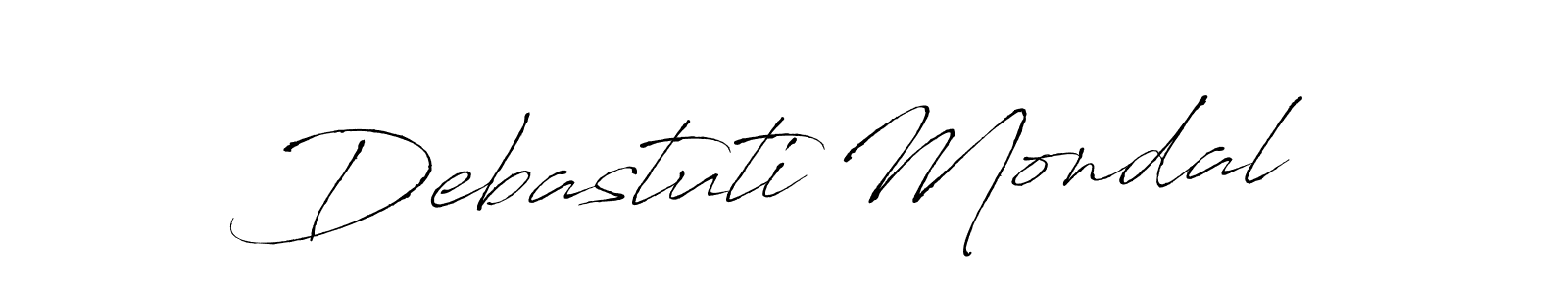 Antro_Vectra is a professional signature style that is perfect for those who want to add a touch of class to their signature. It is also a great choice for those who want to make their signature more unique. Get Debastuti Mondal name to fancy signature for free. Debastuti Mondal signature style 6 images and pictures png